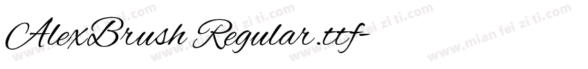 AlexBrush Regular.ttf字体转换